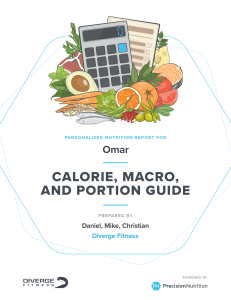 Personalized Nutrition Report: Calorie, Macro & Portion Guide