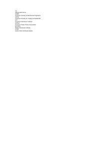 Engineering Standards Abbreviations: ASME, ASTM, API, AWWA