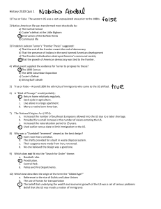 History 2520 Quiz 1: US History