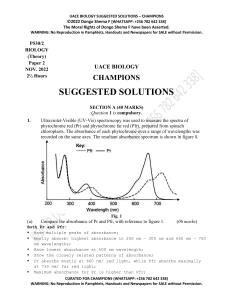 UACE Biology Suggested Solutions