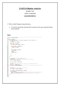 Scala Programming Lab: Binary Search & Sorting