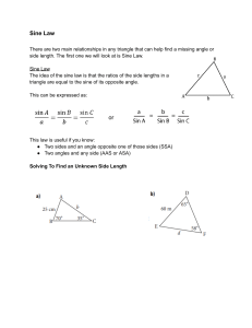 Sine Law: Trigonometry Explained