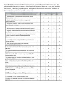 Leadership Style Questionnaire