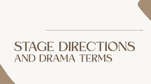Stage Directions & Drama Terms Explained
