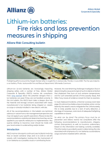 Lithium-ion Battery Fire Risks in Shipping