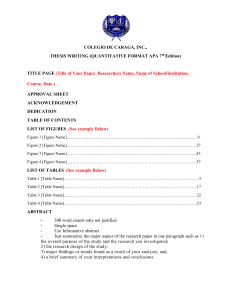 Thesis Writing Guidelines (APA 7th Edition)