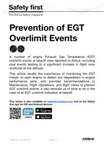 EGT Overlimit Prevention in Aircraft Engines