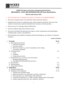 NCEES Mechanical HVAC Exam Specs