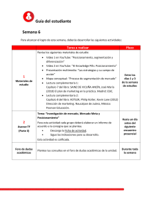 Guía del Estudiante Semana 6: Investigación de Mercado