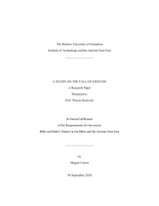 Fall of Nineveh Research Paper