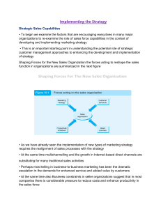 Strategic Sales Capabilities & Organization
