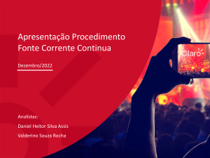 Apresentação Fonte Corrente Contínua