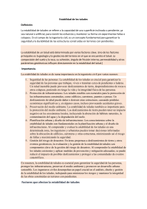 Estabilidad de Taludes: Definición, Factores y Análisis