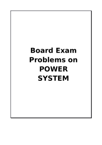 Power System Exam Problems