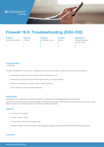 Palo Alto Firewall 10.0 Troubleshooting Course (EDU-330)
