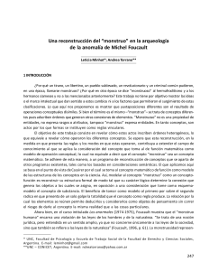 Reconstrucción del 'Monstruo' en Foucault: Arqueología y Anomalía