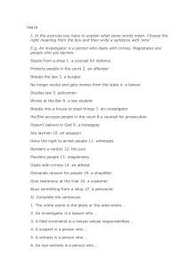 Law Vocabulary & Grammar Worksheet