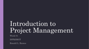 Introduction to Project Management