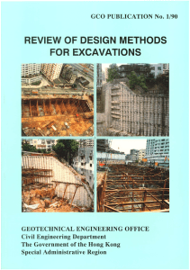 Design Methods for Excavations Review