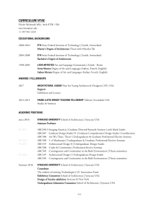 Nicole McIntosh Architecture CV
