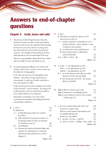 Acids, Bases, Salts: Chapter Answers