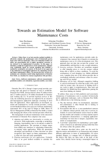 Software Maintenance Cost Estimation Model