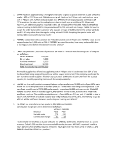 Cost Accounting Exam Questions