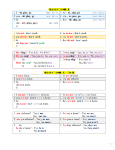 English Tenses Grammar Exercise: Present, Future, Past Simple