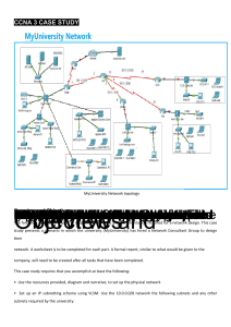 CCNA 3 Network Case Study: MyUniversity Design