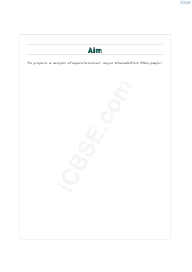 Cuprammonium Rayon Lab: Thread Prep from Filter Paper