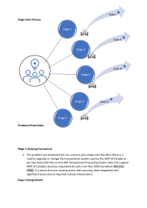 Stage-Gate Process: Transactional System Upgrade