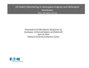 Oil Debris Monitoring in Aerospace Engines & Gearboxes