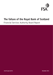 RBS Failure: FSA Board Report - Analysis & Lessons