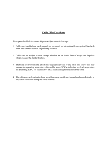 Cable Life Certificate: 40 Year Lifespan