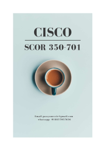 Cisco SCOR 350-701 Exam Prep