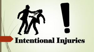 Intentional & Unintentional Injuries Worksheet