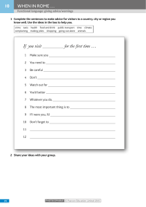 Giving Advice Worksheet: Functional Language Practice