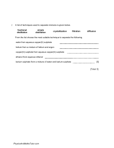 Chemistry Separation Techniques & Chromatography Exam Questions