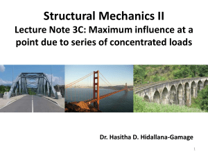 Structural Mechanics: Max Influence of Concentrated Loads