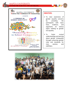 Gender Sensitivity Seminar: Promoting Diversity in Schools