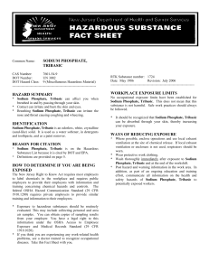 Sodium Phosphate, Tribasic: Hazard Fact Sheet