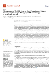 Oral Hygiene in Head-Neck Cancer: A Systematic Review