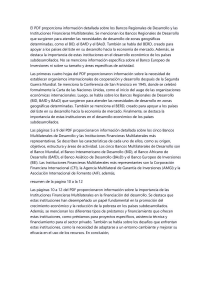 Bancos Regionales de Desarrollo y Financieras Multilaterales
