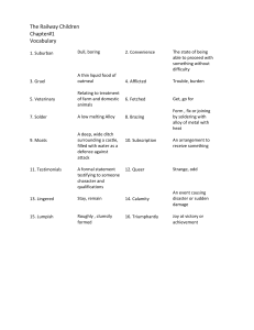 Railway Children Chapter 1 Vocabulary