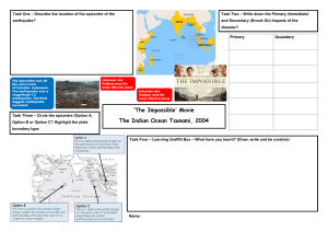 Indian Ocean Tsunami Worksheet