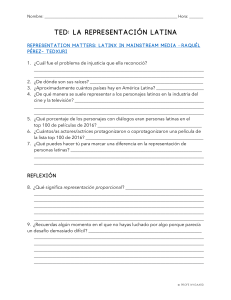 Representación Latina en Medios: Hoja de Trabajo