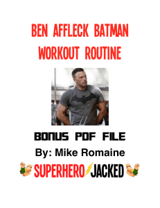 Ben Affleck Batman Workout Routine