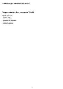 Networking Fundamentals Cisco Presentation