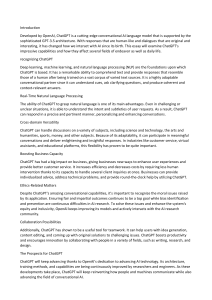 ChatGPT: Capabilities and Impact Essay