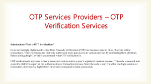 OTP Verification Services: Security & Integration | Bol7